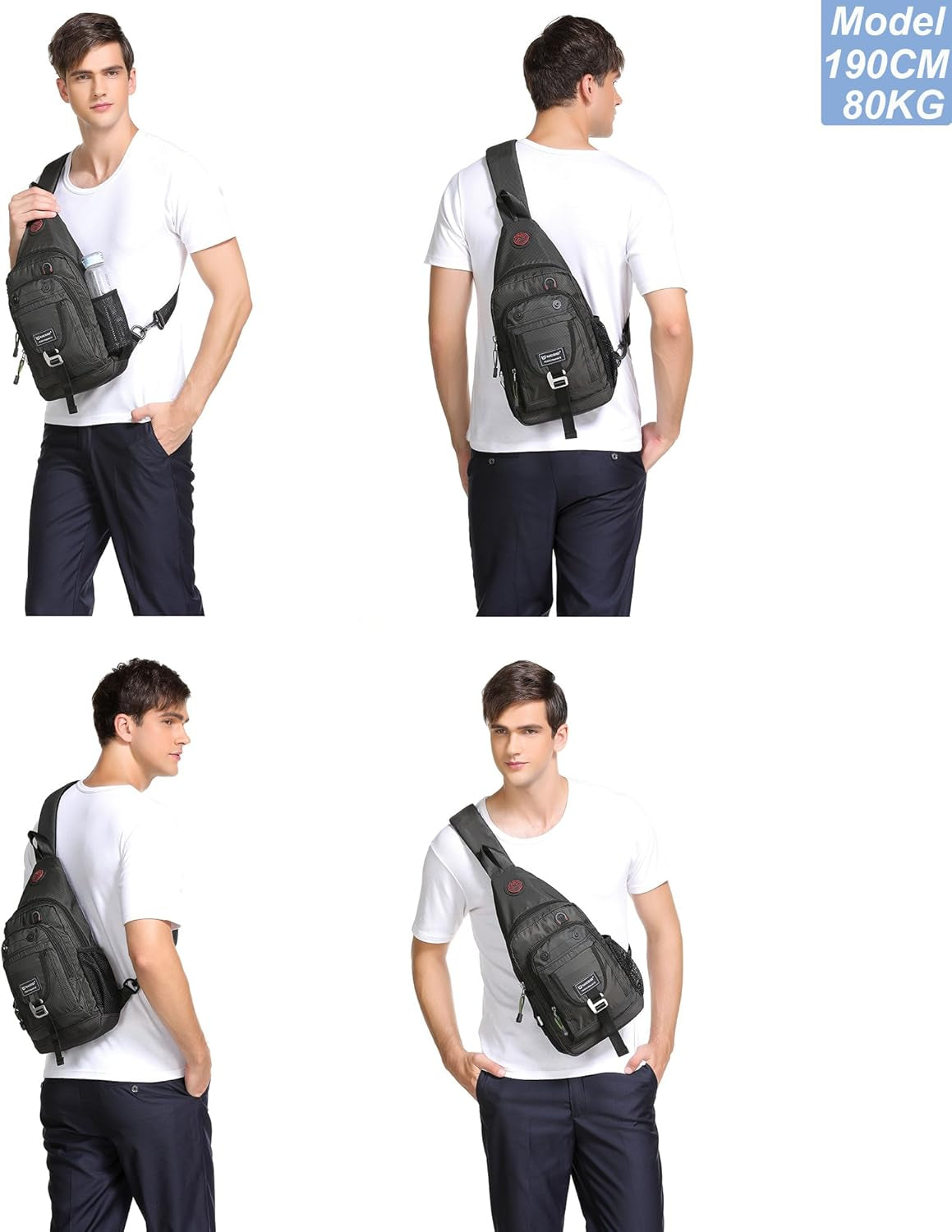 Sling Bag Chest Shoulder Backpack Crossbody Bags for Tablet Laptop Outdoor Hiking Men Women
