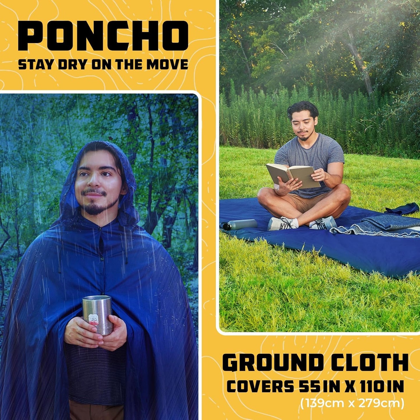 Camping Hammock – up to 500Lbs Portable Hammock with Tree Straps - Travel, Backpacking, Hiking, Outdoors Camping Gear - Single or Double