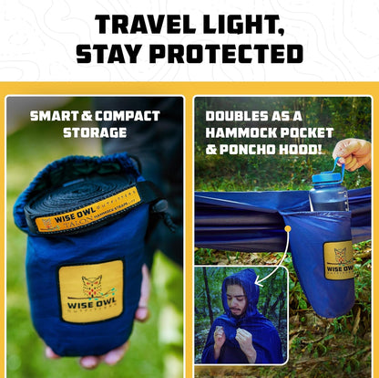 Camping Hammock – up to 500Lbs Portable Hammock with Tree Straps - Travel, Backpacking, Hiking, Outdoors Camping Gear - Single or Double