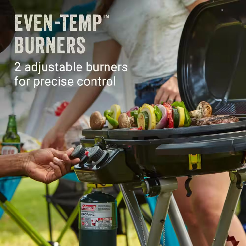 Roadtrip X-Cursion 2-Burner Portable Propane Gas Portable Grill, Red