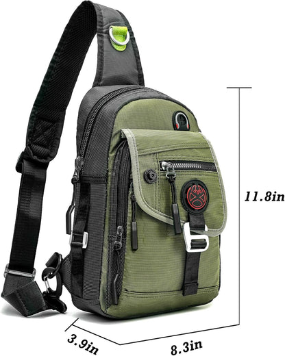 Sling Bag Chest Shoulder Backpack Crossbody Bags for Tablet Laptop Outdoor Hiking Men Women