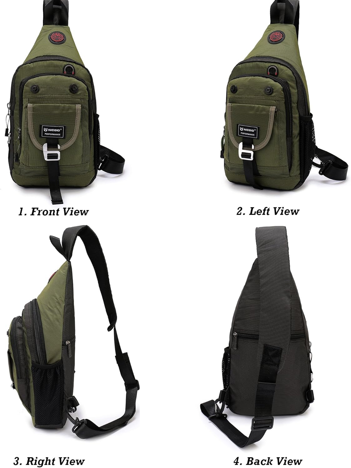 Sling Bag Chest Shoulder Backpack Crossbody Bags for Tablet Laptop Outdoor Hiking Men Women