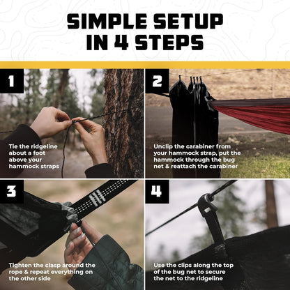 Hammock Bug Net – Mosquito Net for Hammock, Lightweight Bug Netting for Camping, Hiking, Backpacking, Forest & Outdoor Use