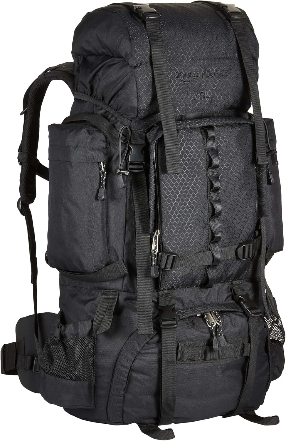 Internal Frame Hiking Backpack for Camping and Backpacking, Adjustable Straps, Rainfly Included
