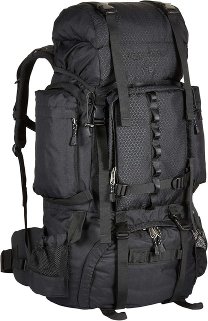 Internal Frame Hiking Backpack for Camping and Backpacking, Adjustable Straps, Rainfly Included