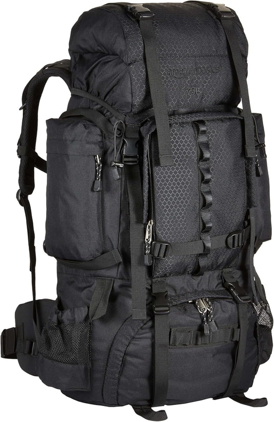 Internal Frame Hiking Backpack for Camping and Backpacking, Adjustable Straps, Rainfly Included