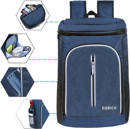 Soft Cooler Backpack Insulated Waterproof Backpack Cooler Bag Leak Proof Portable Small Cooler Backpacks to Work Lunch Travel Beach Camping Hiking Picnic Fishing Beer for Men Women