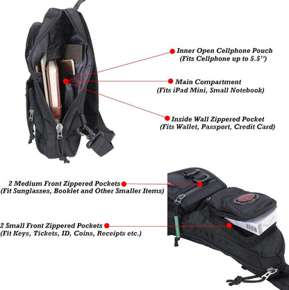 Sling Backpacks, Sling Chest Bag Shoulder Crossbody Bags for Men Women Outdoor Travel | Outdoor Travel