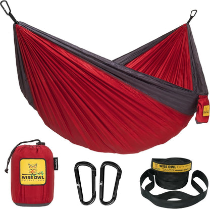 Camping Hammock – up to 500Lbs Portable Hammock with Tree Straps - Travel, Backpacking, Hiking, Outdoors Camping Gear - Single or Double