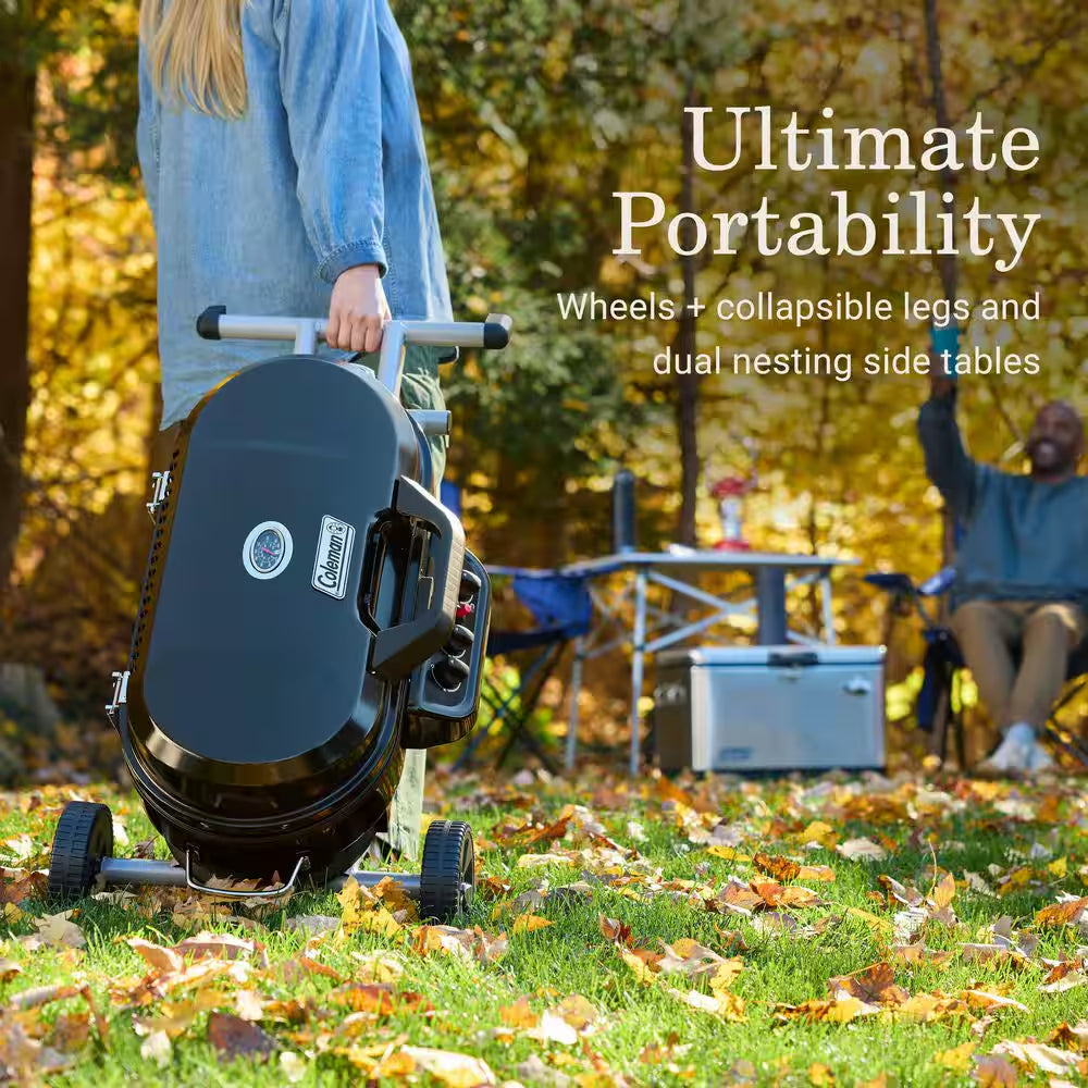 Roadtrip 285-Standup Portable Propane Gas Grill with Grill plus Griddle Bundle, Black