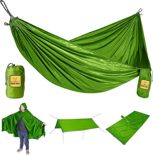Camping Hammock – up to 500Lbs Portable Hammock with Tree Straps - Travel, Backpacking, Hiking, Outdoors Camping Gear - Single or Double