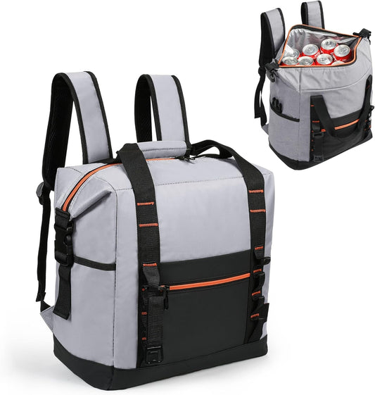 36 Cans Backpack Cooler, Leakproof Collapsible Soft Camping Insulated Cooler Bag, Waterproof Durable Cooler Backpack for Travel, Camping