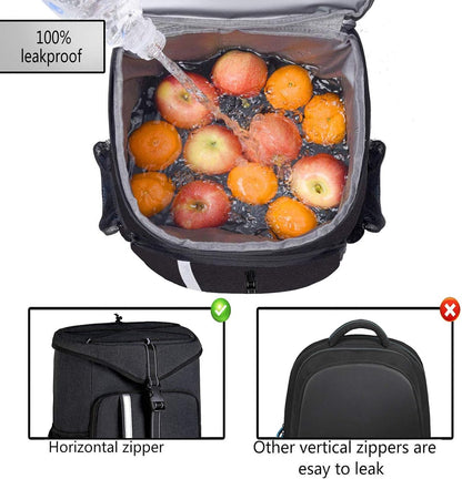 Backpack Cooler Leakproof Insulated Waterproof Backpack Cooler Bag, Lightweight Soft Beach Cooler Backpack for Men Women to Work Lunch Picnics Camping Hiking, 30 Cans