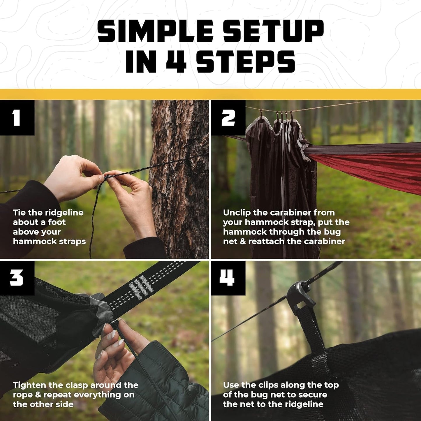 Hammock Bug Net – Mosquito Net for Hammock, Lightweight Bug Netting for Camping, Hiking, Backpacking, Forest & Outdoor Use