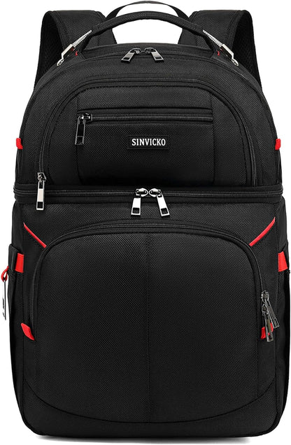 Insulated Cooler Backpack,Double Deck Leakproof Cooler Bag,Insulated Backpack Cooler Lunch Backpack for Men Women