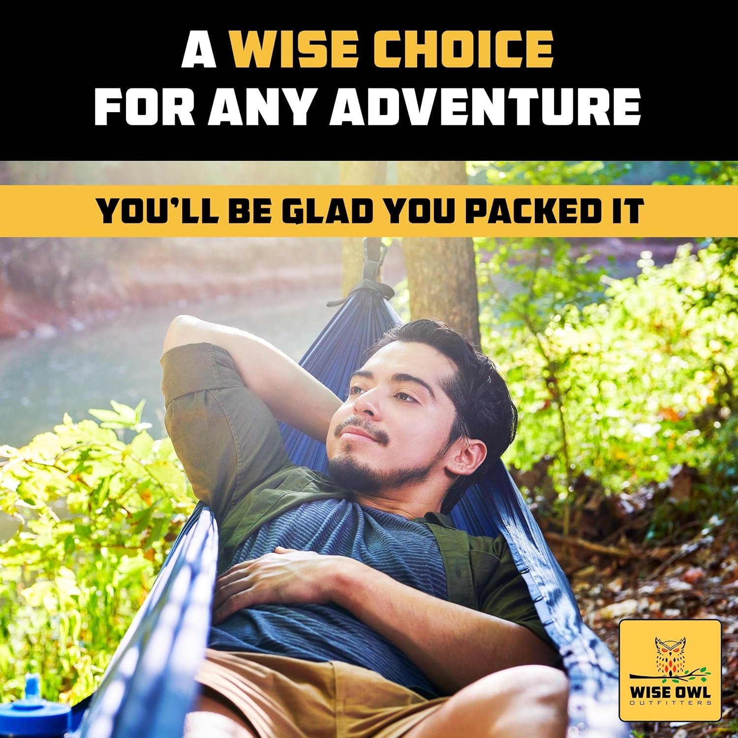 Camping Hammock – up to 500Lbs Portable Hammock with Tree Straps - Travel, Backpacking, Hiking, Outdoors Camping Gear - Single or Double