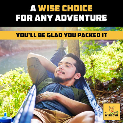 Camping Hammock – up to 500Lbs Portable Hammock with Tree Straps - Travel, Backpacking, Hiking, Outdoors Camping Gear - Single or Double