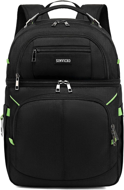 Insulated Cooler Backpack,Double Deck Leakproof Cooler Bag,Insulated Backpack Cooler Lunch Backpack for Men Women