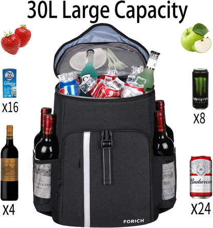 Backpack Cooler Leakproof Insulated Waterproof Backpack Cooler Bag, Lightweight Soft Beach Cooler Backpack for Men Women to Work Lunch Picnics Camping Hiking, 30 Cans