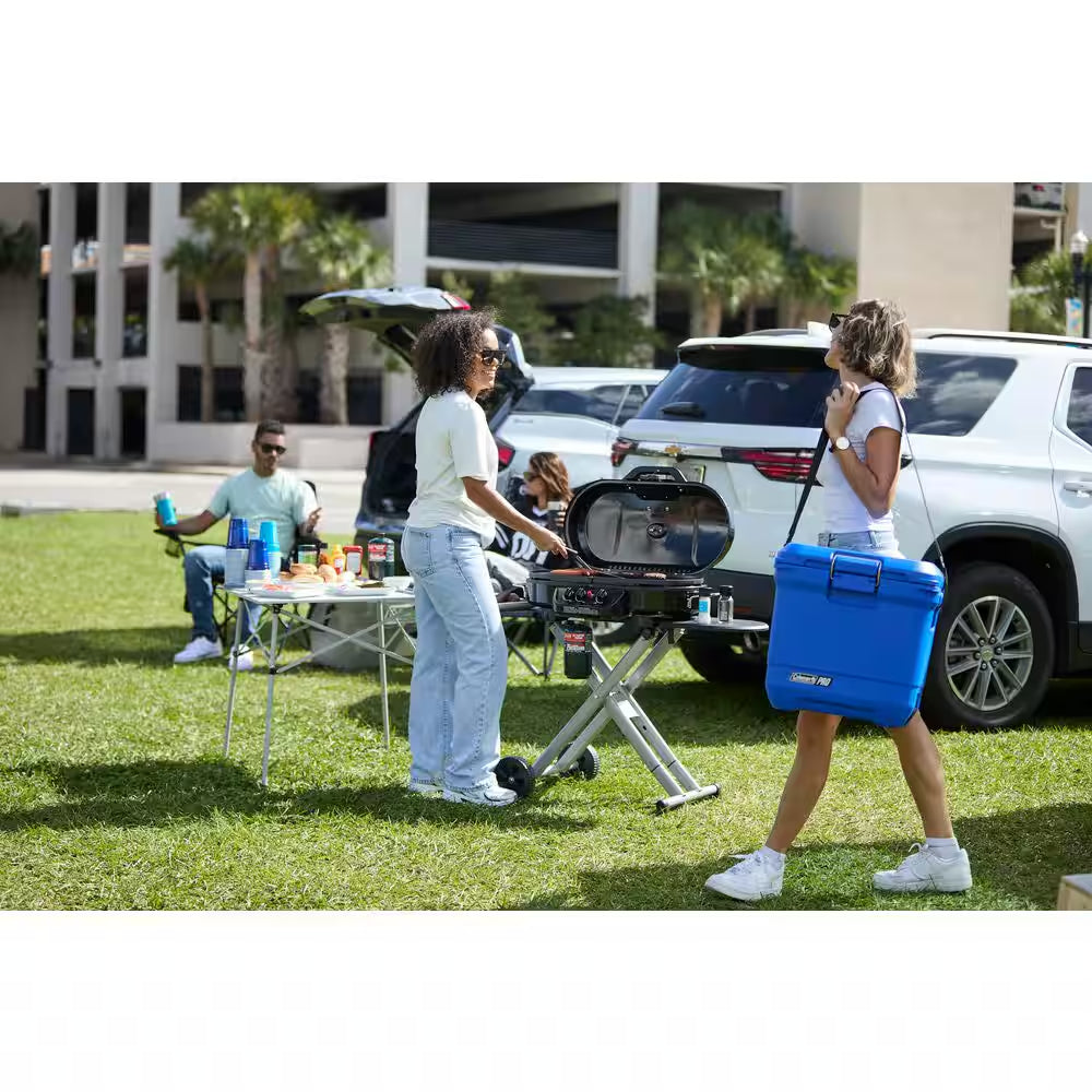 Roadtrip 285-Standup Portable Propane Gas Grill with Grill plus Griddle Bundle, Black