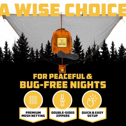 Hammock Bug Net – Mosquito Net for Hammock, Lightweight Bug Netting for Camping, Hiking, Backpacking, Forest & Outdoor Use