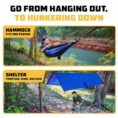 Camping Hammock – up to 500Lbs Portable Hammock with Tree Straps - Travel, Backpacking, Hiking, Outdoors Camping Gear - Single or Double